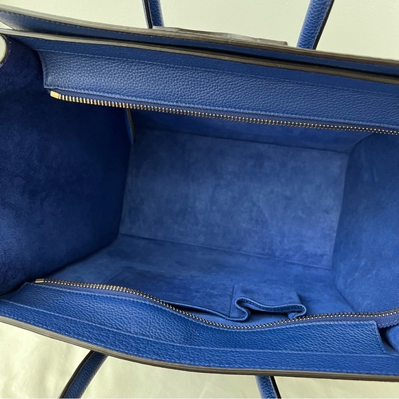 —SOLD— Celine Mini Luggage Indigo Blue Tote Bag Phoebe Philo - Picture 8 of 12